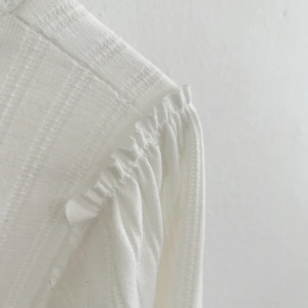 Anthropologie Entro Bell Sleeve blouse Top XLARGE Boat Neck Anthro - Image 5