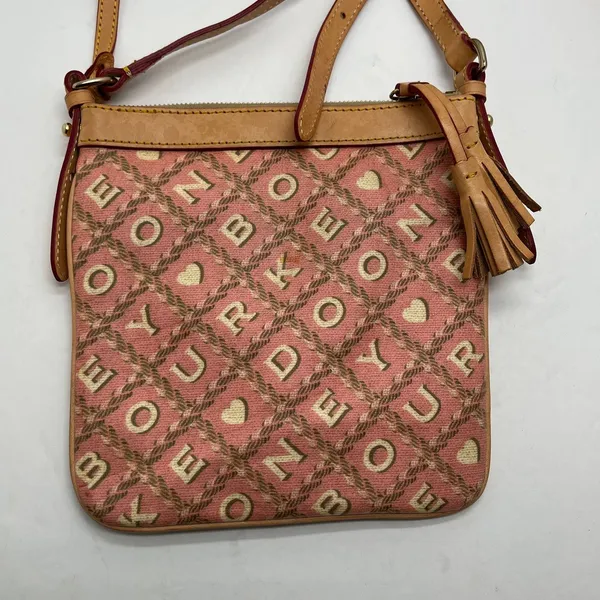 Dooney & Bourke Women's Leather Pink‎ Tan Heart Valentines Crossbody Bag - Image 2
