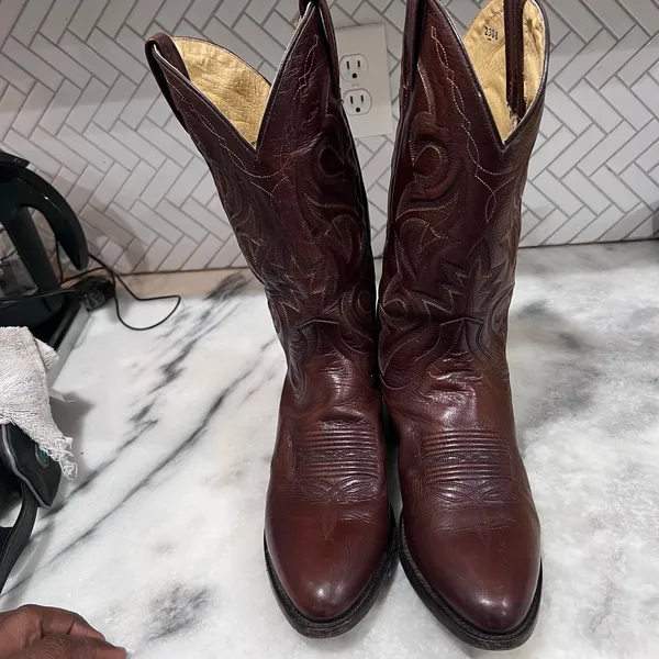 Dan Post Men’s Cowboy Boots DP2111R Leather Western Brown Size 9D Made in Mexico - Image 11