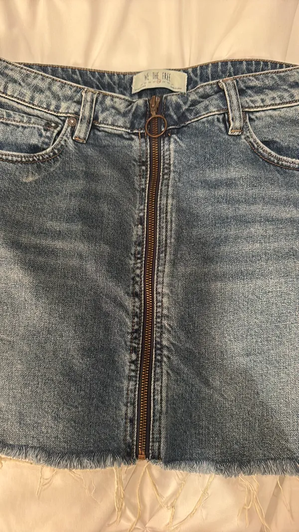 Free People Mini Skirt Denim - Image 2