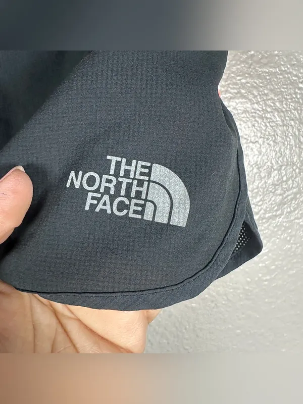 The North Face Flight Series Black Running Shorts with Coral Side Stripe SZ:M - Image 3
