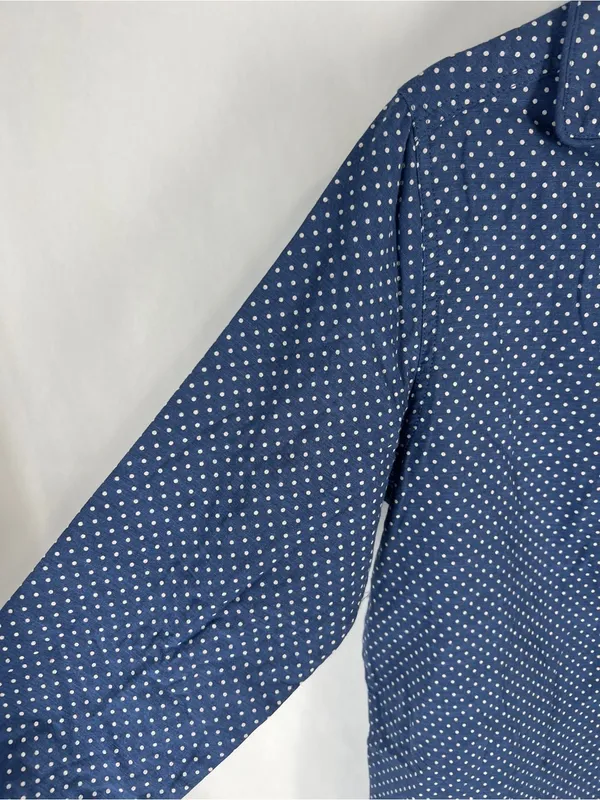 Levi’s NWT Blue Polka Dot Cotton Pajama Sleep Shirt Medium - Image 4