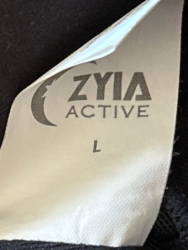 ZYIA High-Neck Racerback Sports Bra - Black size L - Image 3