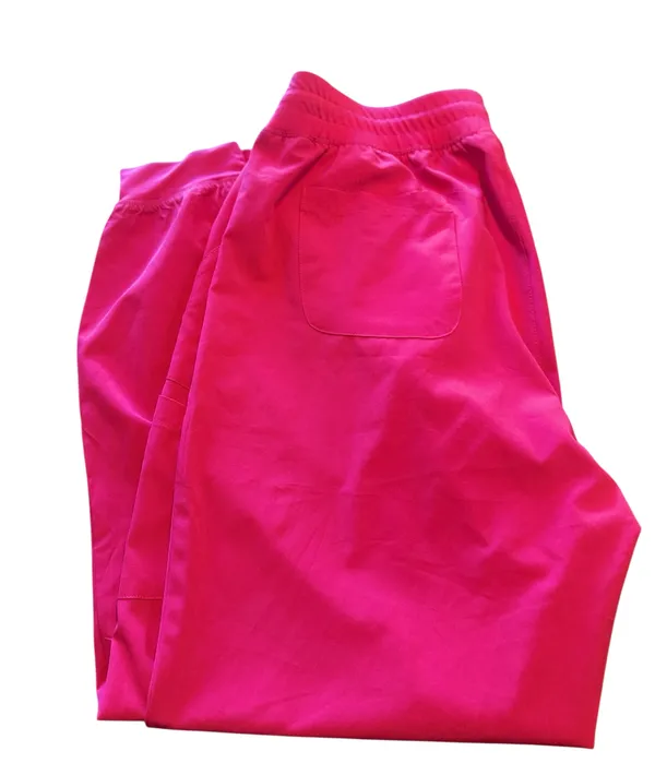 Women's Maevn Fuchsia Drawstring 5 Pocket Jogger Scrub Pants, Size XL - Image 3