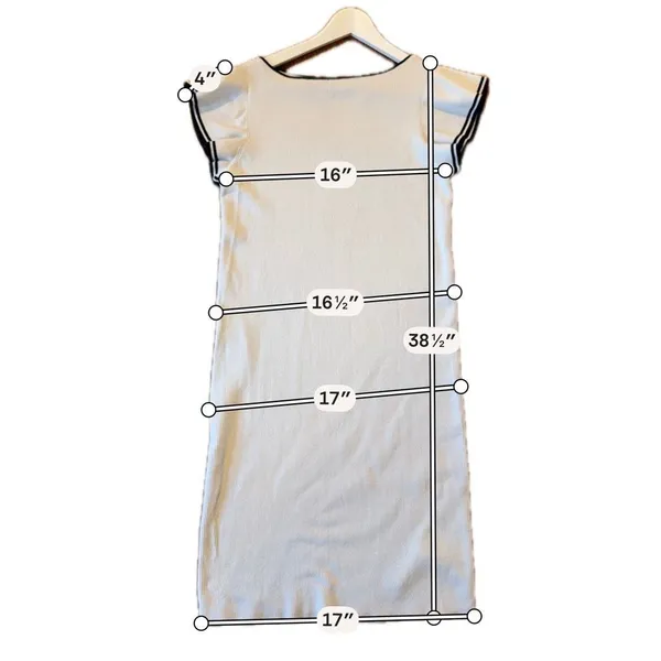 Lauren Ralph Lauren cream and black ribbed ruffled dress xl - Image 7