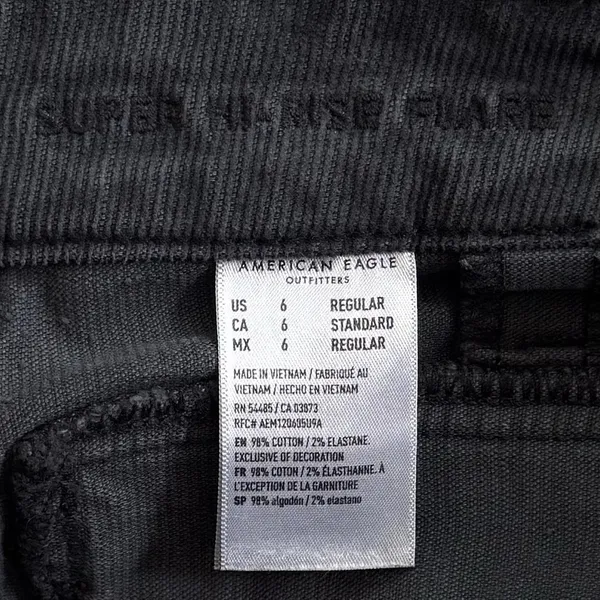 American Eagle Super Hi-Rise Flare Corduroy‎ Button Fly Retro Chic Rodeo 6 - Image 8