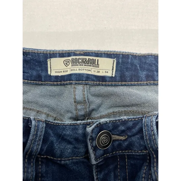 Rock & Roll High Rise Bell Bottom Jeans Size 28/34 - Image 5