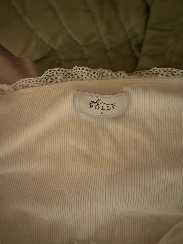 oh polly white lace calla long sleeve top - Image 2