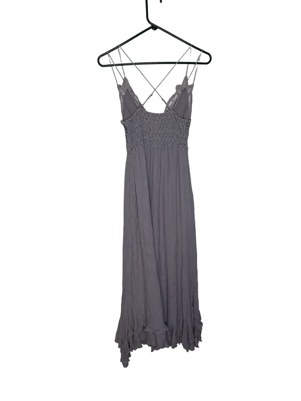 ✨ Free People FP One Adella Maxi Slip‎ Dress Purple Gray XS 🌿 - Image 6