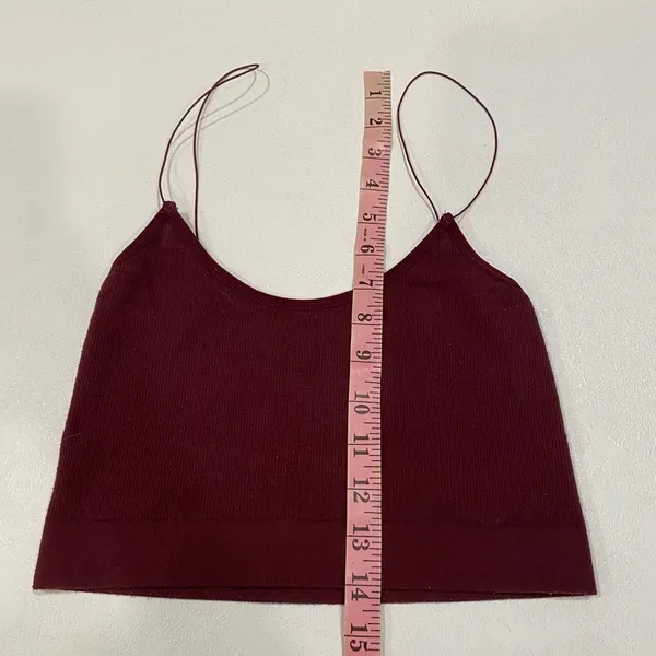 Out From Under Urban Outfitters Burgundy Seamless Cami Top Size M Y2K - Image 7