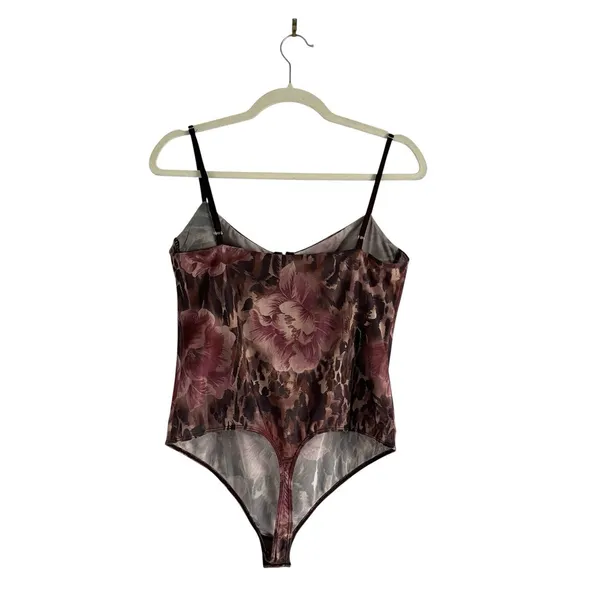 NWT Free People Night Rhythm corset Bodysuit in Shaved Chocolate Combo Size XL - Image 4