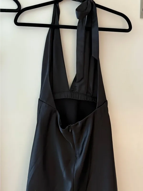 Zara Blogger Favorite Satin Effect Black Dress Small - Image 5