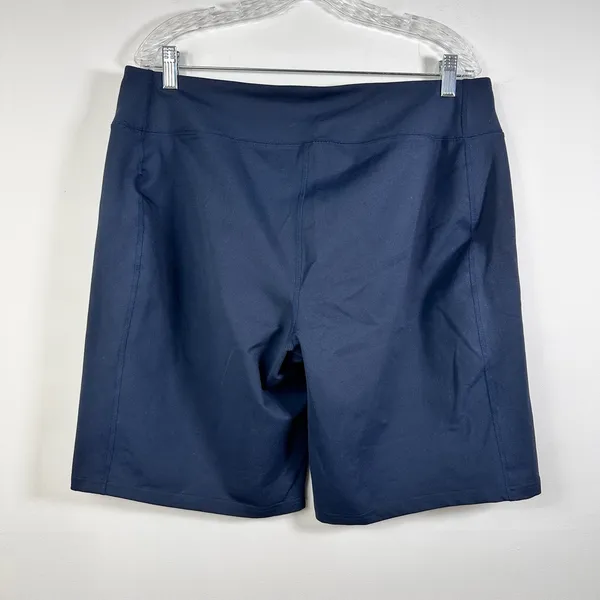 Lands End Sport Navy Blue Bike Shorts XL 18 Compression Athletic Yoga‎ Shorts - Image 2