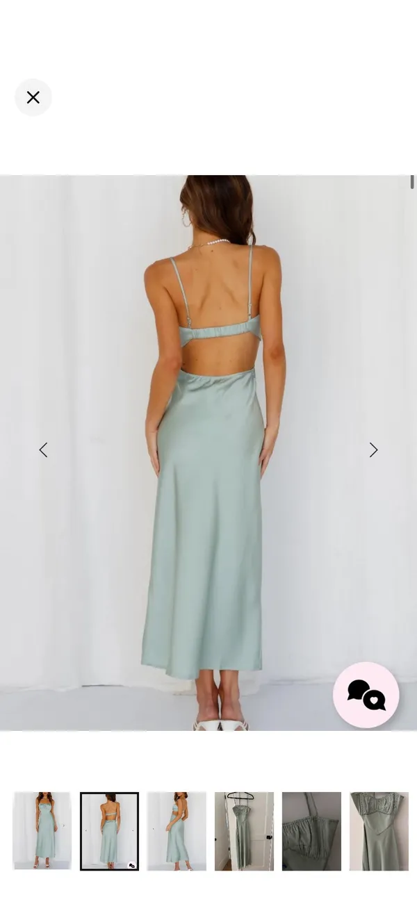 Hello Molly Sage Green Spaghetti Strap Midi Dress - Image 9