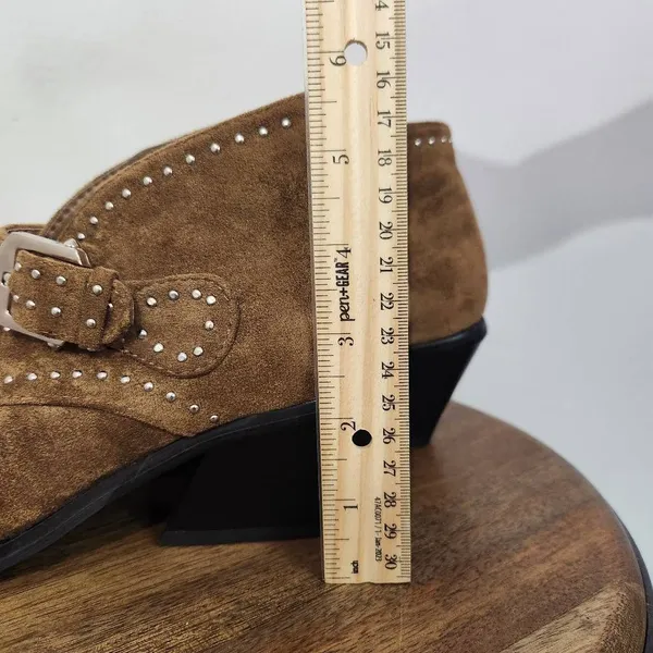 Seven7 Brown Dallas Faux Suede Boot Size 7 Studded Ankle Bootie Suede Bootie - Image 14