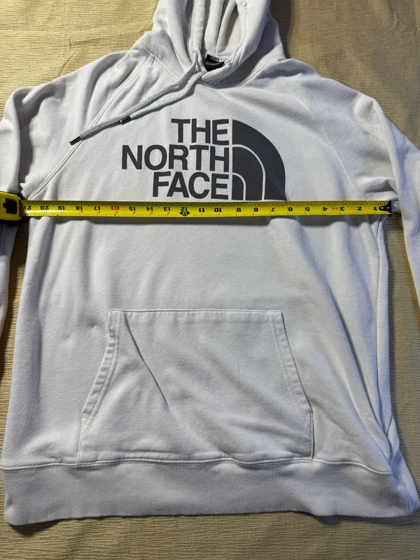 The North Face Half Dome Hoodie Women L White Pullover Logo Sweatshirt - Image 5