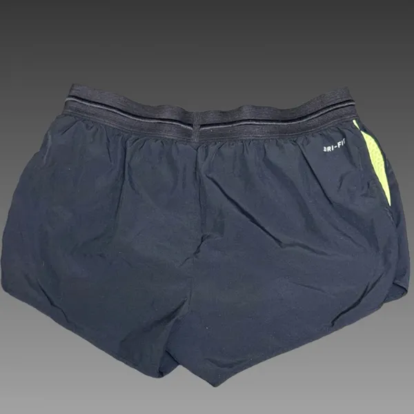Nike‎ dry-fit black & neon green shorts sz small - Image 2