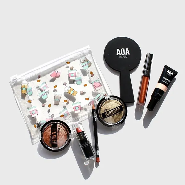 AOA clear MakeUp pouch in Coffee ☕️ - Image 4