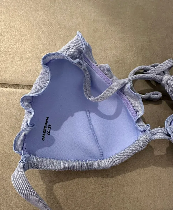 Ruffle Bikini Set Blue - Image 3