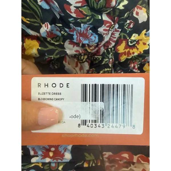 NWT Rhode‎ Suzette Puff Sleeve Mini Dress Floral Cotton Sz 2 $450 - Image 9