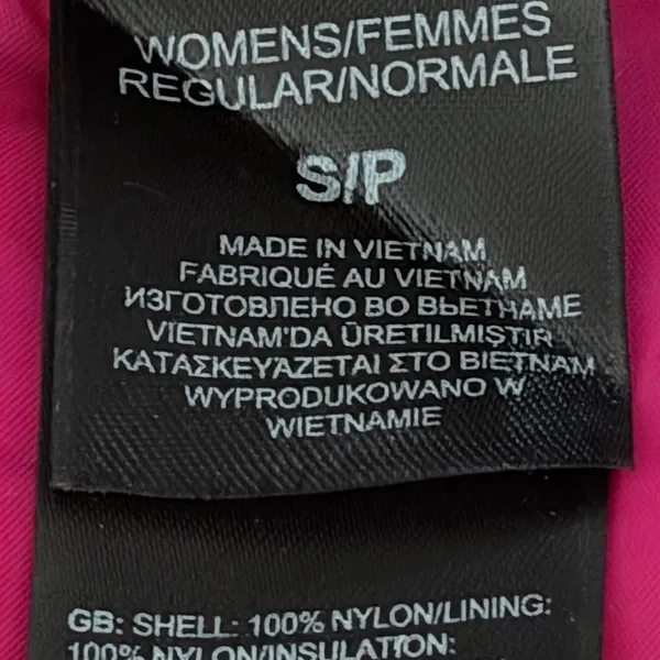 The North Face Women's Small Purple 550 Down Chevron Quilted Vest Pink Lining - Image 5