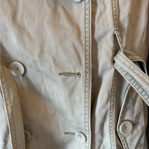 American Eagle Outfitters Olive Trench Coat - Image 3