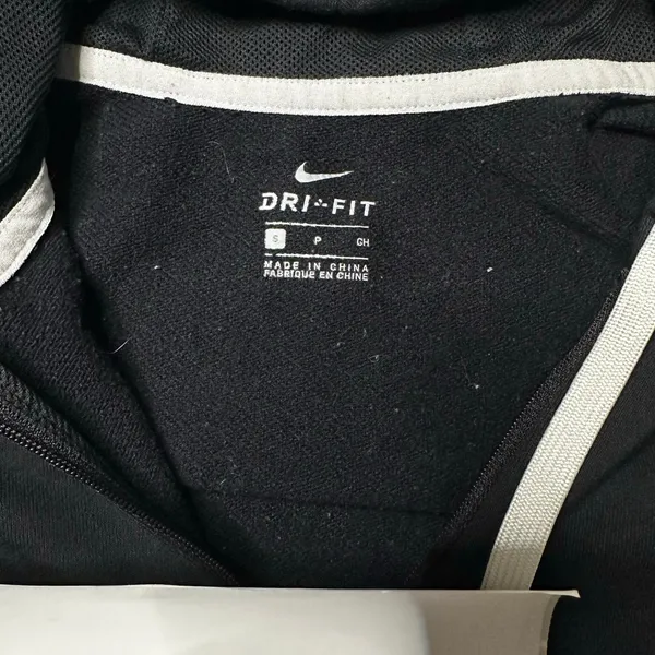 Nike Dri-FIT Full Zip Hoodie – Women’s Small – Black Cropped Athletic Jacket - Image 3