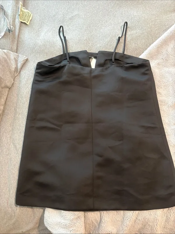 NWT H&M Divided Black Mini Dress with Rhinestone Bow Accent Size L - Image 5