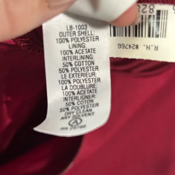 Alfred Angelo Burgundy Satin Open‎ Back Bow Maxi Dress Gown Prom Juniors 5/6 - Image 8
