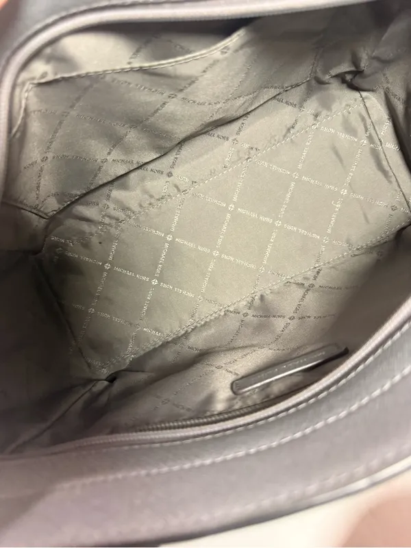 Michael Kors Gray & Black Saffiano Leather Medium Satchel - Image 5
