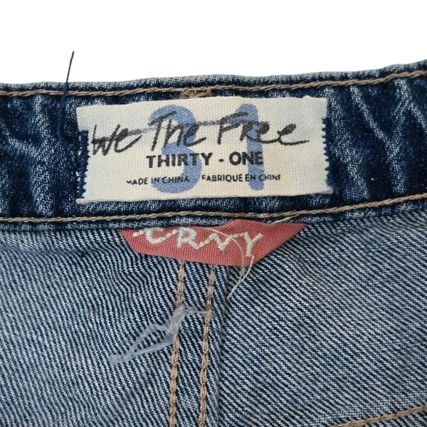 We the Free Womens 31 Curvy Distressed Button Fly Denim Jean Short - Image 8