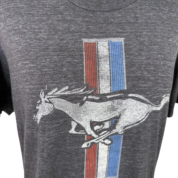 Ford Mustang Women's Grey Soft Graphic T-Shirt Size Medium - Image 2
