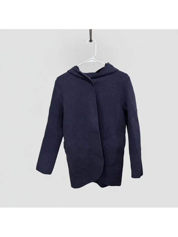 Lululemon City Bound Wrap Snap Jacket Women's Medium Indigo Hooded Gorpcore - Image 2