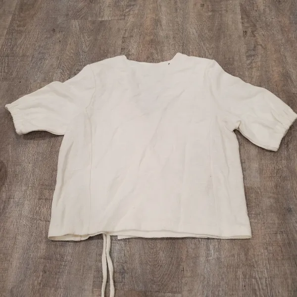 Texture & Thread Madewell White Tie Shirt Size Medium - Image 3