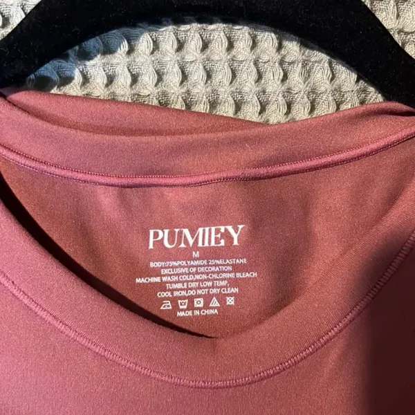 Amazon Pumiey Long Sleeve Top Pink Size M - Image 3
