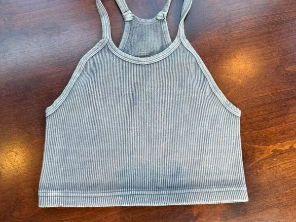Intimately Free People Lilac Ribbed Seamless Halter Crop Top Bralette Size Small - Image 2