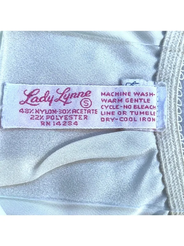 Vintage Lady Lynne Half Slip W/Lace Hem Nylon Blend Made In USA Size Small 21q - Image 4