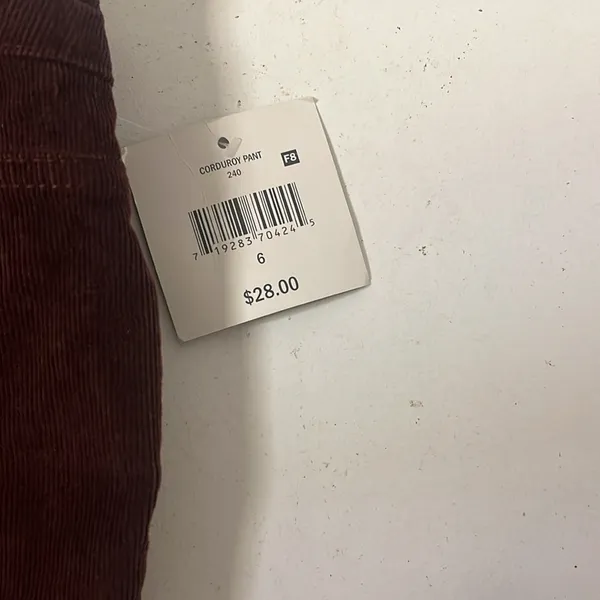 Falls Creek Brown Corduroy Pants straight fit - Image 4
