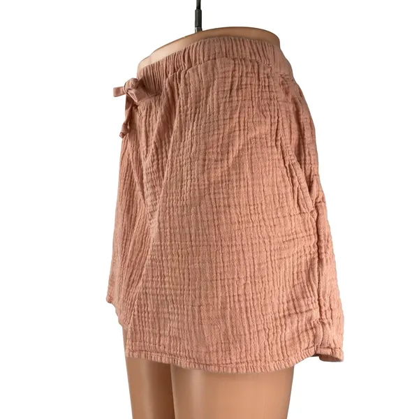 Aritzia Wilfred Free Women's Pink High Rise Lounge Summer Beach Leg Sail Short L - Image 3