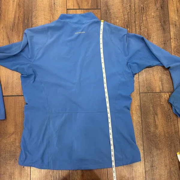 Patagonia Full Zip Lightweight Softshell Jacket Coat Women’s XL Blue Running - Image 9