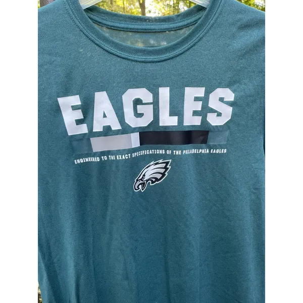 Philadelphia Eagles Nike Dri-Fit Tee Unisex Sz L (runs small)Green Graphic NFL - Image 12