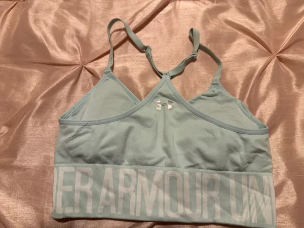 Juniors Like New Underarmour small light blue sports bra - Image 2
