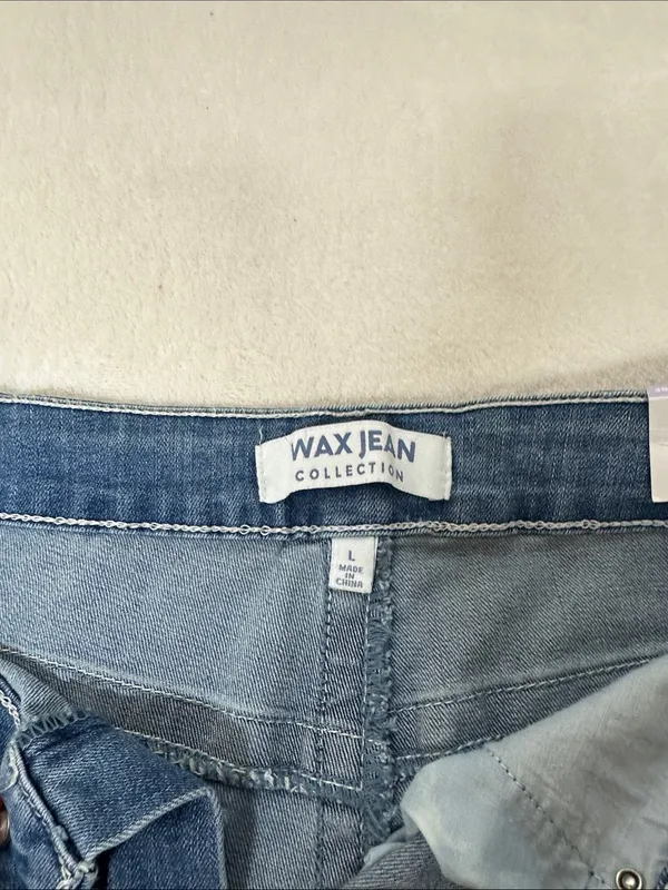 Wax Jean Light Blue Denim Cuffed Shorts - Image 5