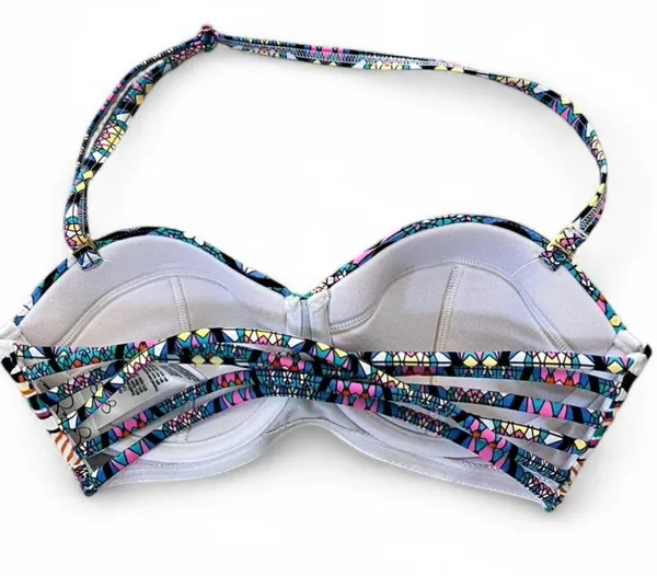 Jessica Simpson Colorful Geometric Bikini Top - Image 2