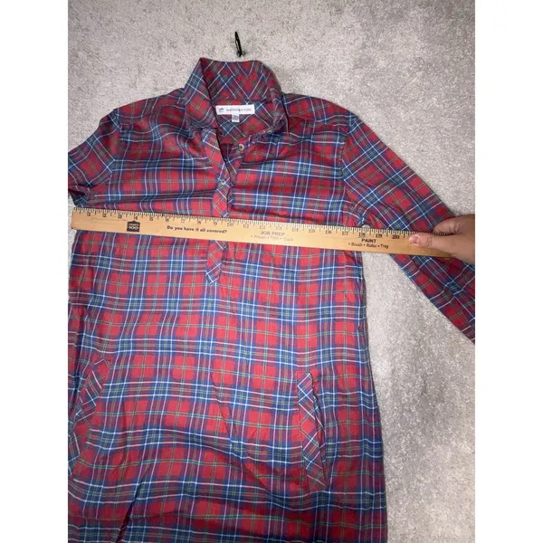 Southern Tide Alyssa Wintertime Spice Plaid Shirt Dress Xs Pockets‎ - Image 5