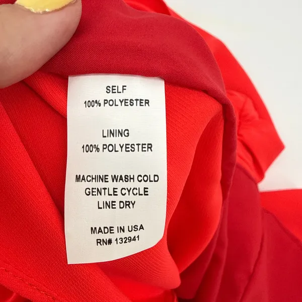 Amanda Uprichard Red Surplice Ruched V-Neck Mini Dress Size Small Tulip‎ Skirt - Image 10