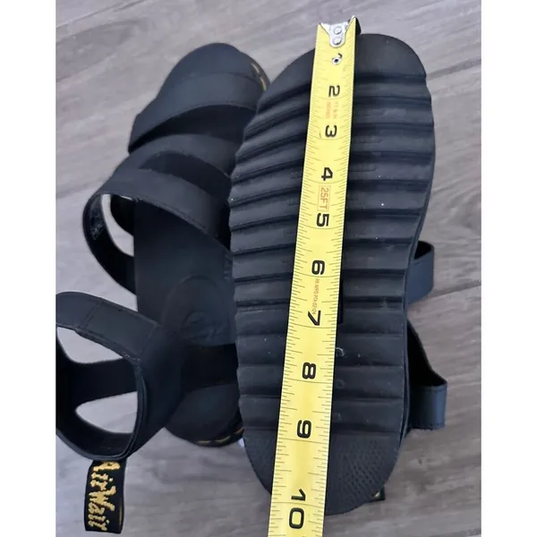 Dr. Martens Blaire Hydro sandals Black Leather Womens Sz 7 EUC - Image 9