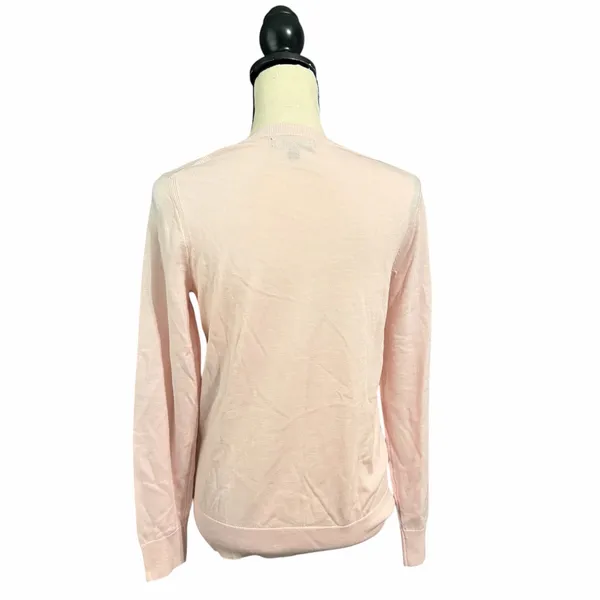 Banana Republic Wmns Soft Pink 100% Merino Wool Crewneck Sweater Sz M Classic - Image 3
