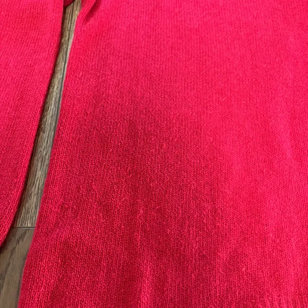 90s EMT Red Silk Angora Wool Beaded Christmas Ornament Sweater Womens M sequins - Image 12