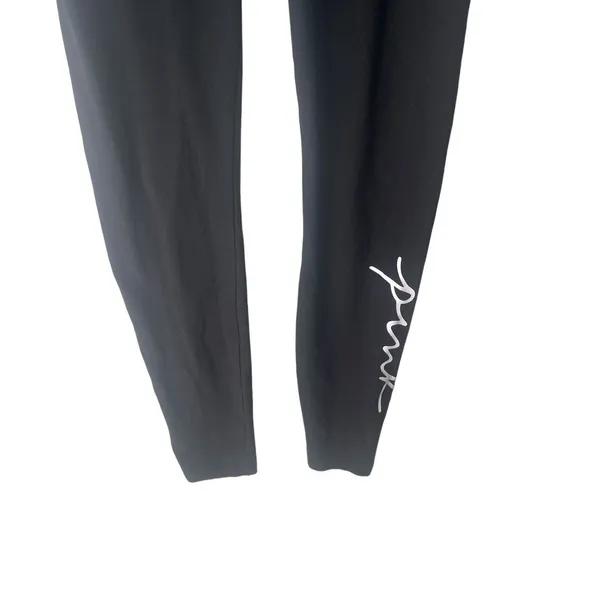 PINK Victoria's Secret‎ Women's Size Small Black High Rise Slim Leg Leggings - Image 3